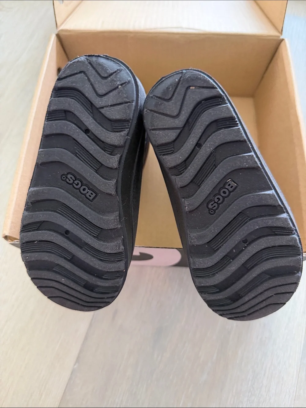 Bogs Kids Black Waterproof Snow Boots with Toggle